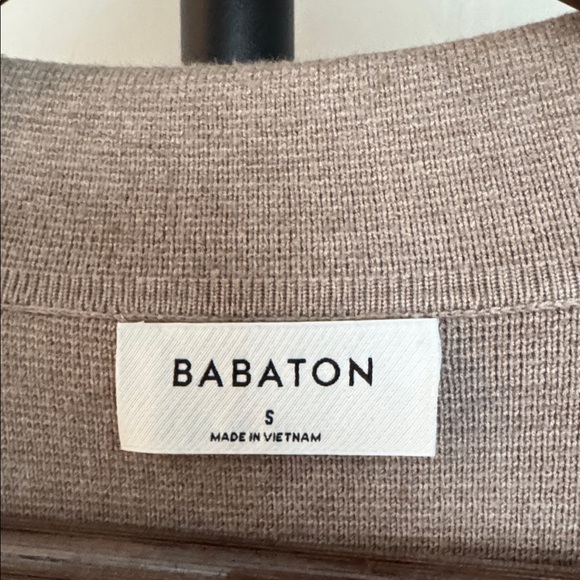 Babaton Taupe Collared Knit Pocket Cardigan - Picture 2 of 4